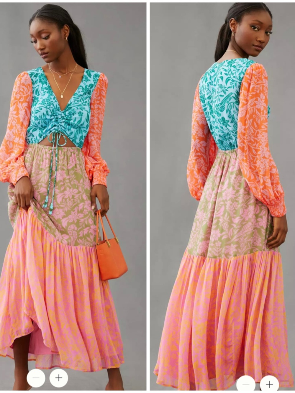 Farm x Anthropologie Cutout Maxi Dress